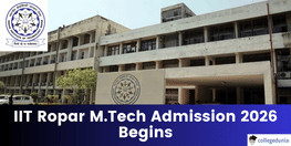 IIT Ropar M Tech Admission 2026 Begins Apply by April 15